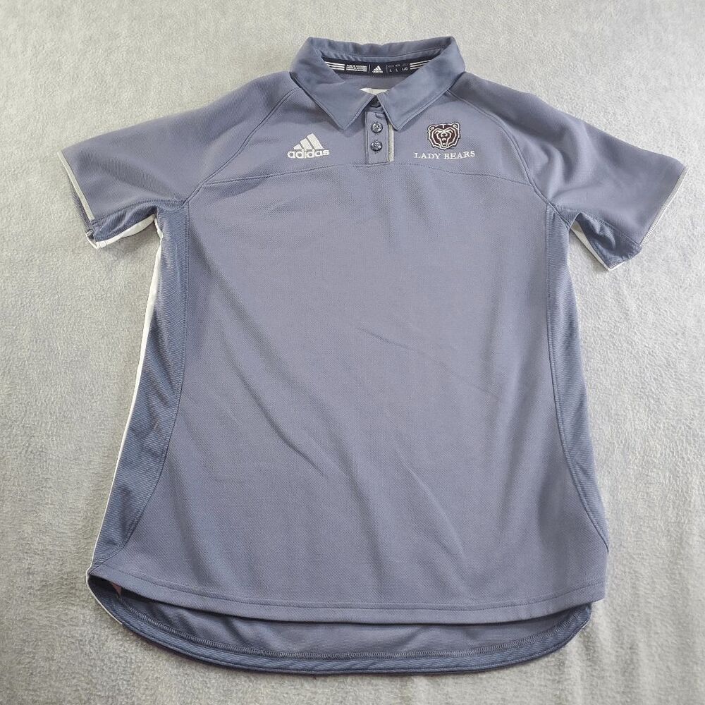 Southwest Missouri State Polo Womens Large Gray Adidas Lady Bears Basketball